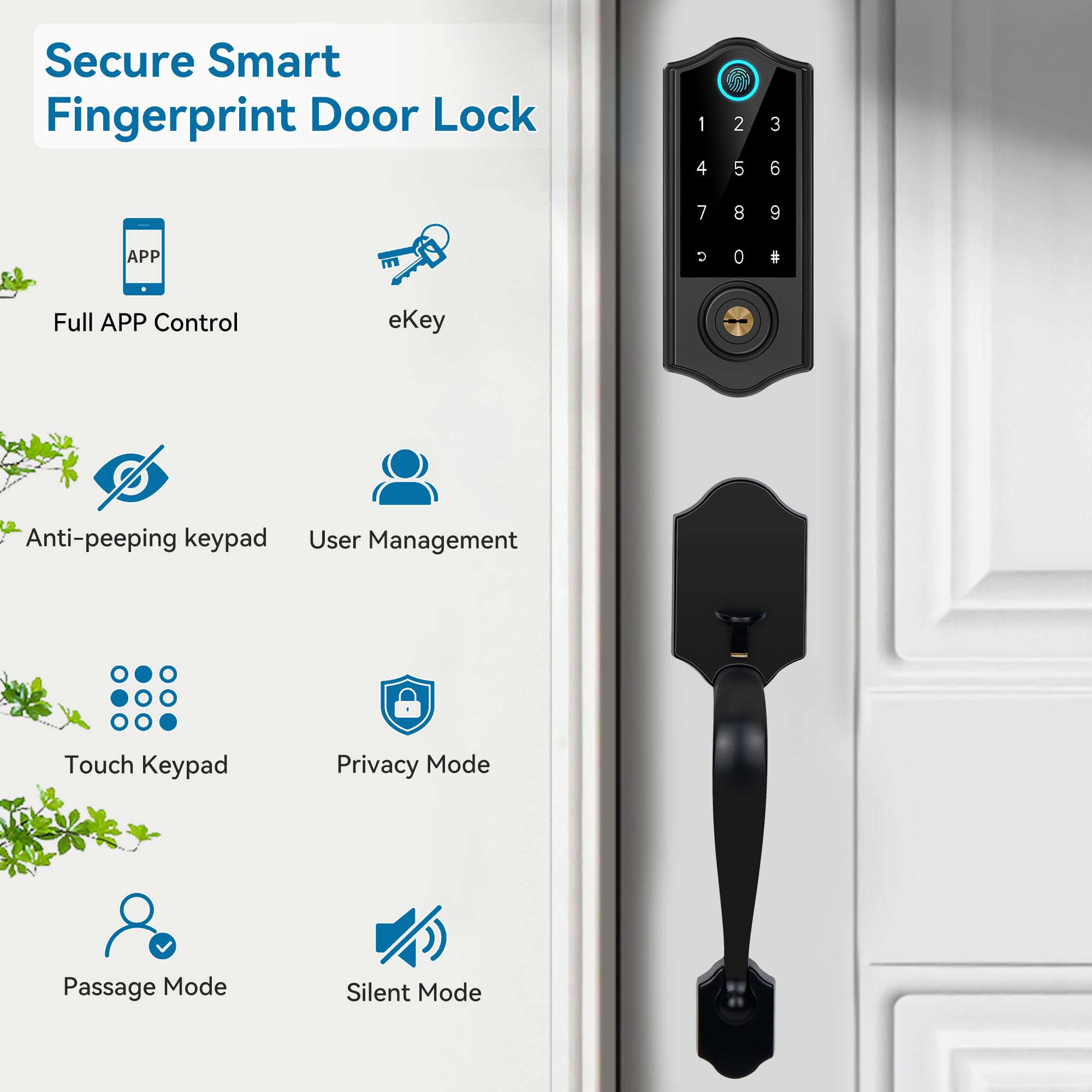 Harfo door handle set integration for seamless entry and installation