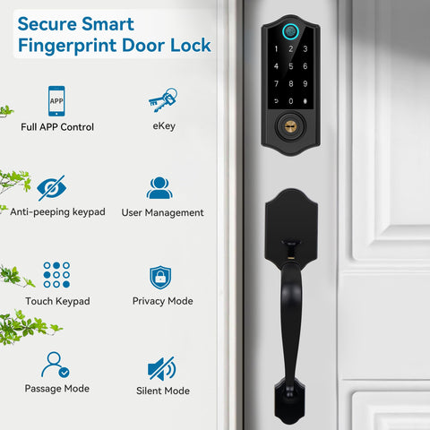 Harfo door handle set integration for seamless entry and installation