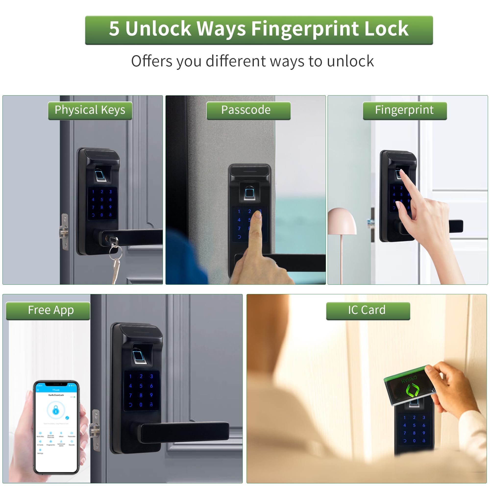 Harfo Smart Door Lock app control for remote locking from anywhere
