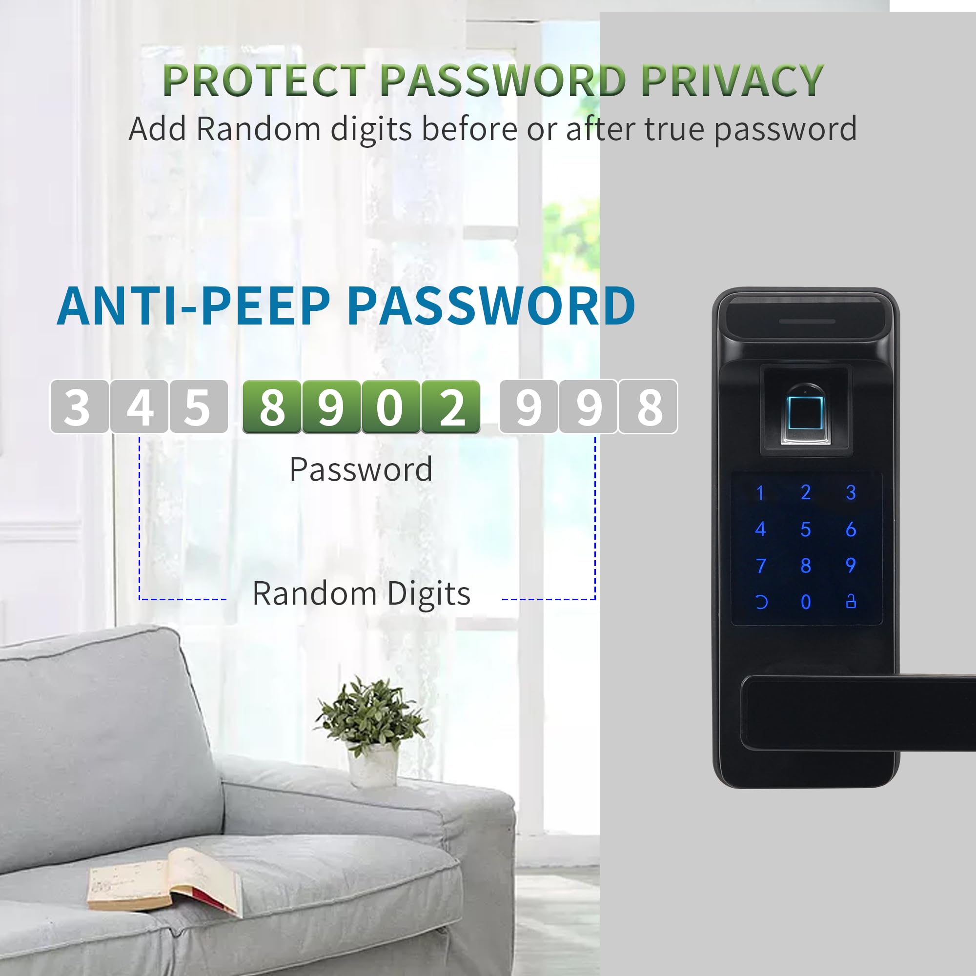 Harfo Smart Door Lock keypad access for secure numeric entry