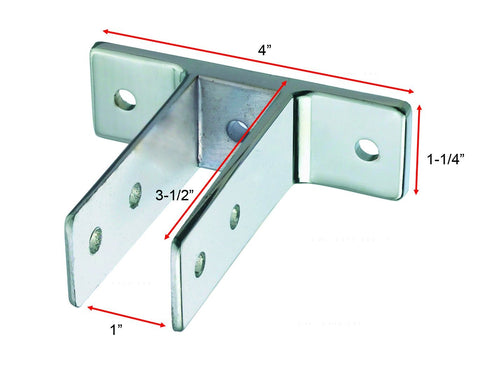 Harris Hardware 15516 bracket arms showing three mounting holes for stronger installations