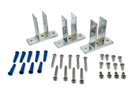 Harris Hardware 15516 urinal screen pack with polished chrome brackets for secure wall mounting