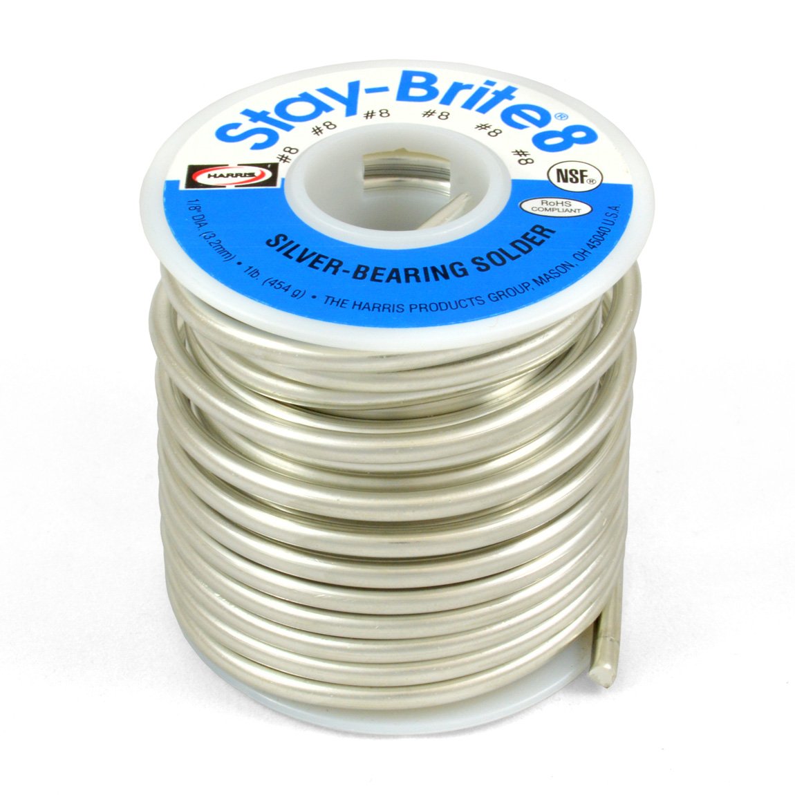 Harris Stay-Brite 8 silver solder with flux for strong, clean joints.