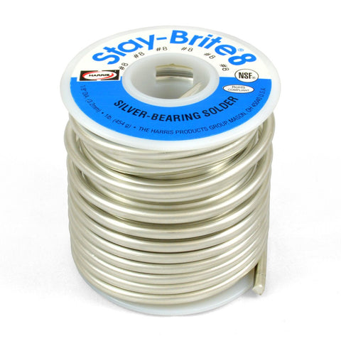 Harris Stay-Brite 8 silver solder with flux for strong, clean joints.