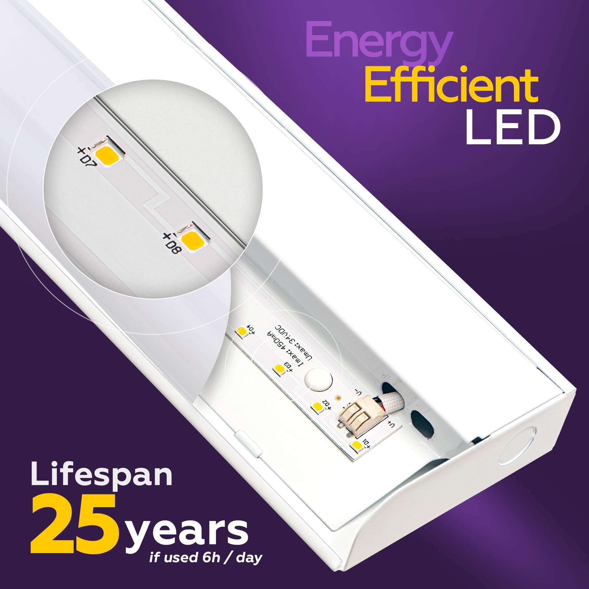 Harrrrd long-life LED under-cabinet light saving maintenance effort