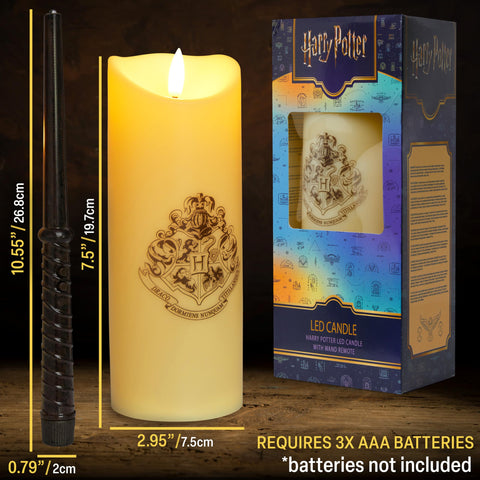Harry Potter gift-ready candle set ideal for birthdays or holidays.