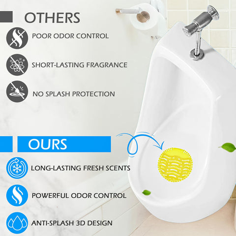 Harshay mint-scent urinal screen with cool, subtle aroma during peak hours