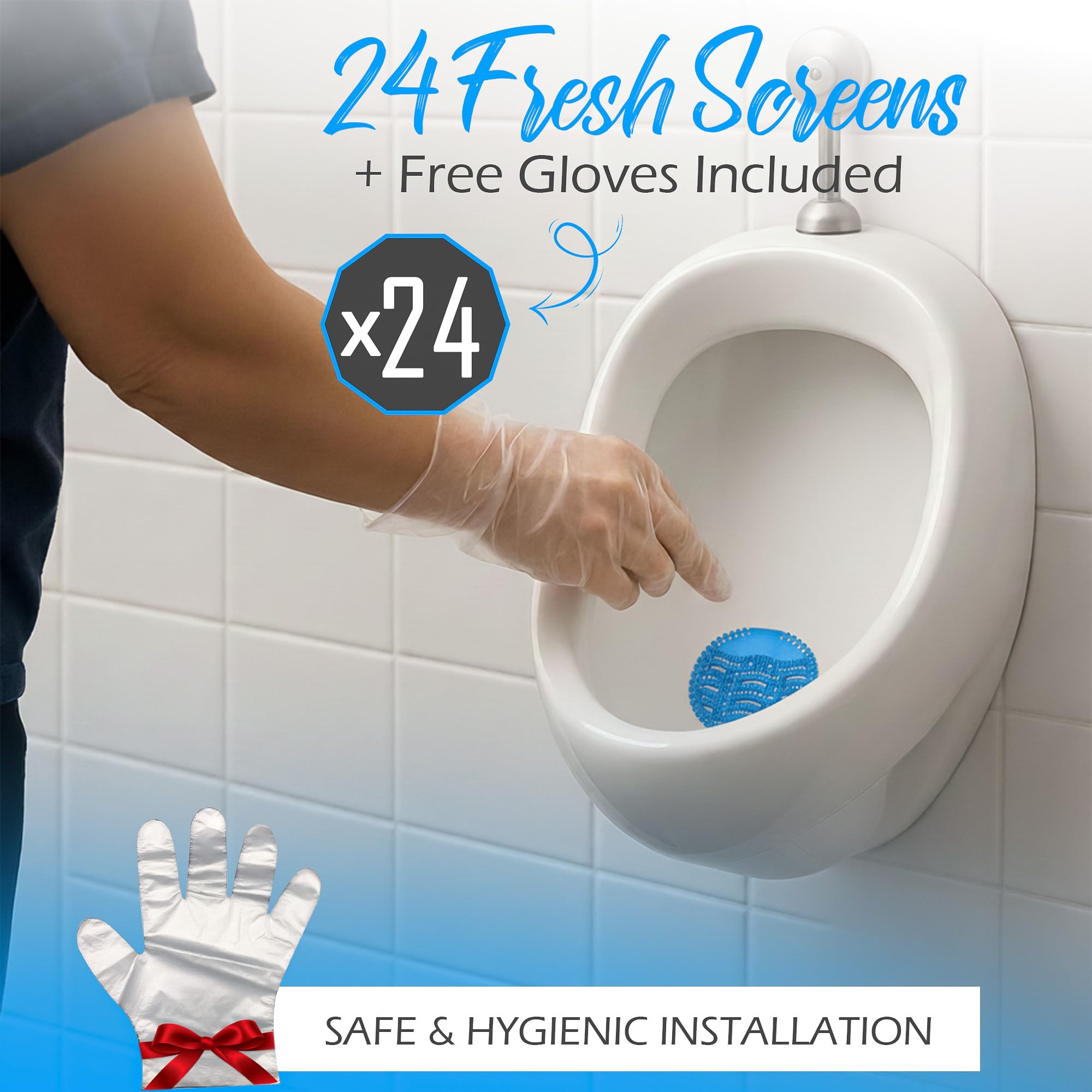 Harshay orange-scent urinal screen delivers clean citrus aroma in busy restrooms