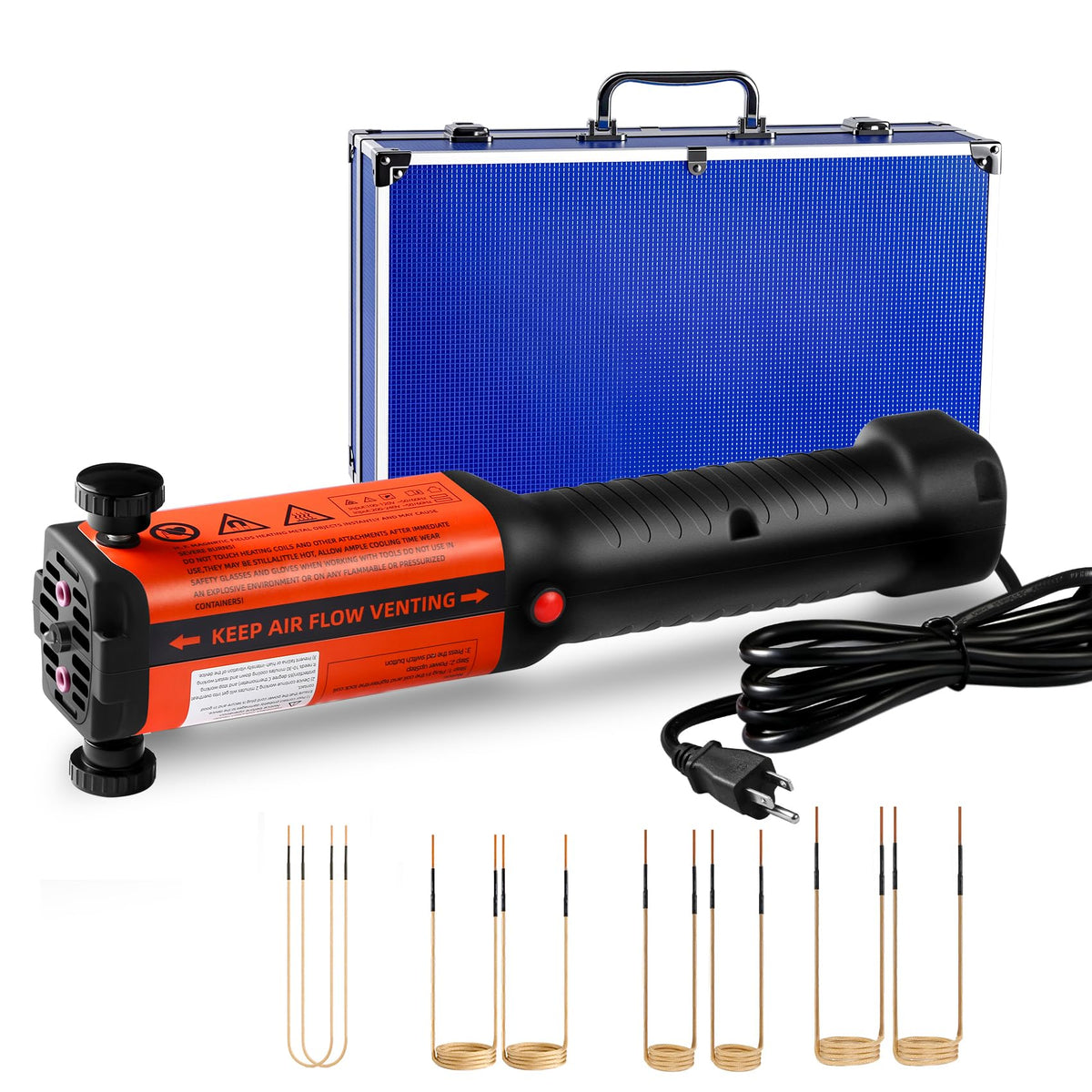 Harsire 1300W induction heater with 8 coils for fast bolt removal.