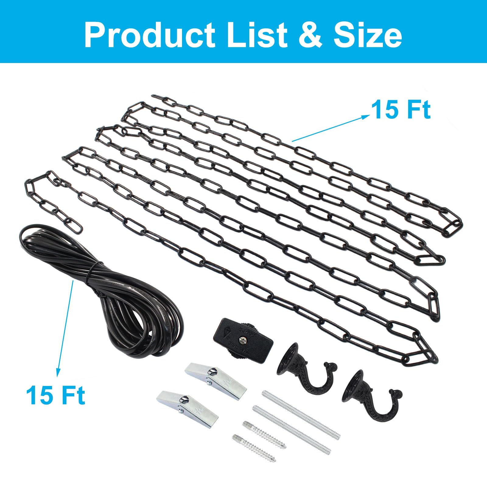 HARSKIYER Swag Light Kit switch for convenient ceiling lighting control.