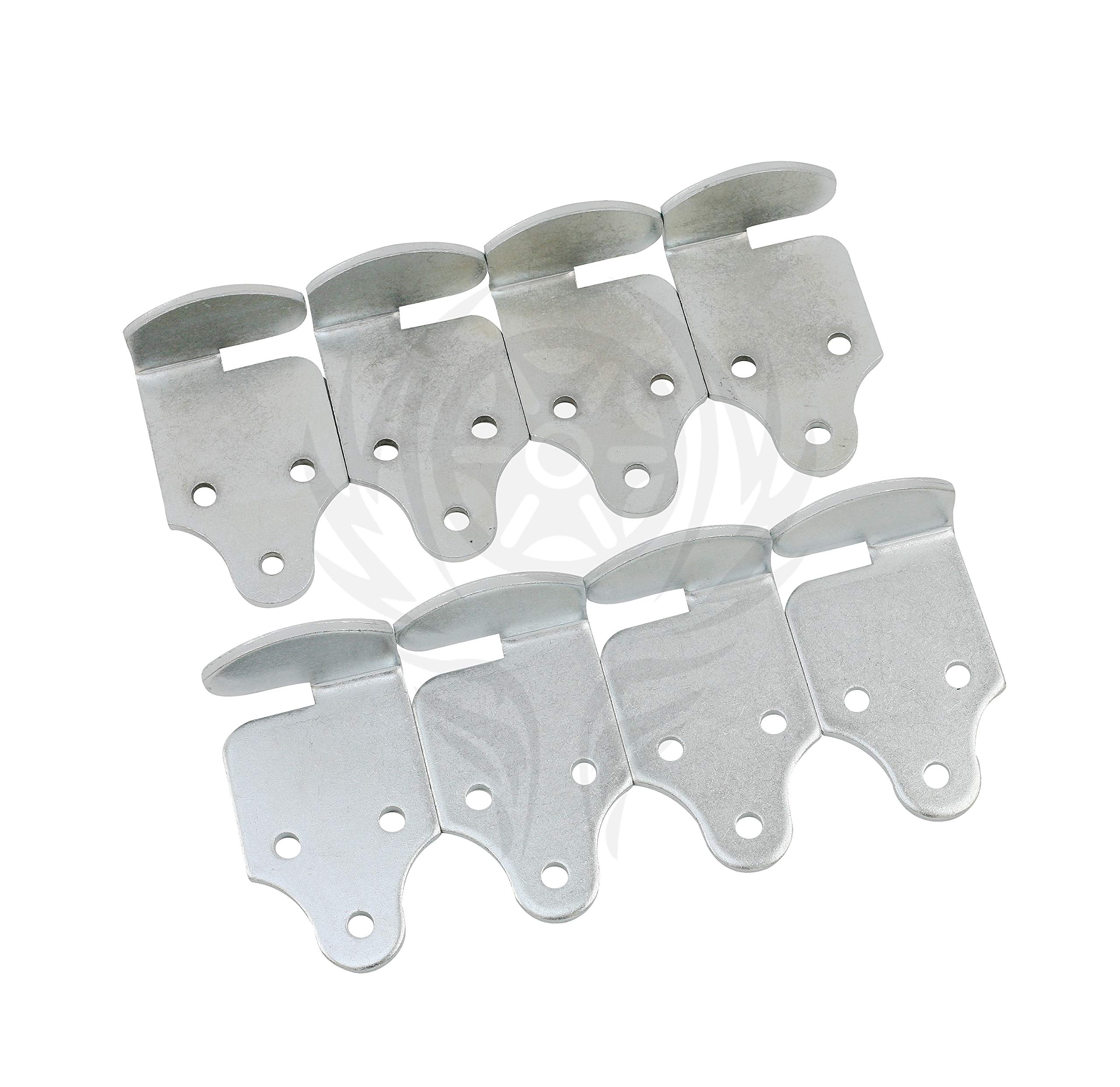 Harvards Chrome 8pc wood panel connector brackets secure trailer rack corners.