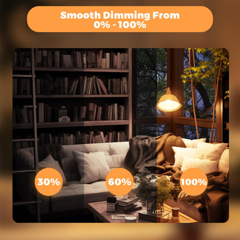 Harwez 2200K warm ambient light enhances cozy dining and lounge areas.