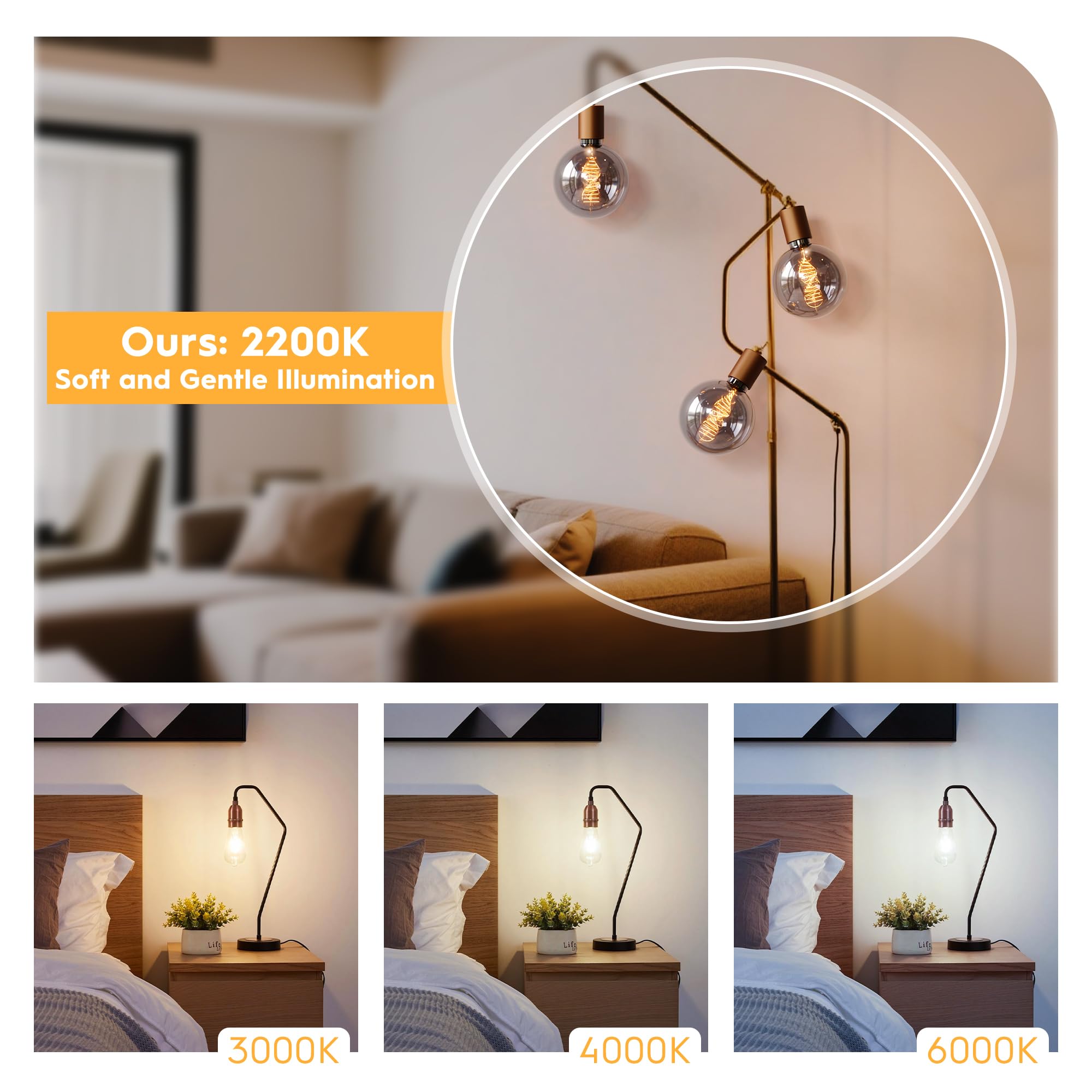 Harwez 55lm dimmable bulb ideal for mood lighting in cozy spaces.