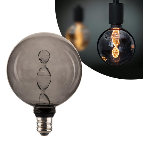 Harwez unique stained-glass smoke-globe bulb for warm ambience and antique charm.