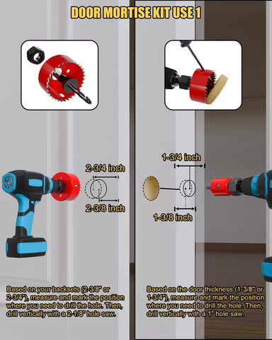 HASIODXE 1 inch hole saw included for versatile latch openings