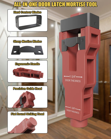 HASIODXE door-latch-tool guide head aligning for precise cuts