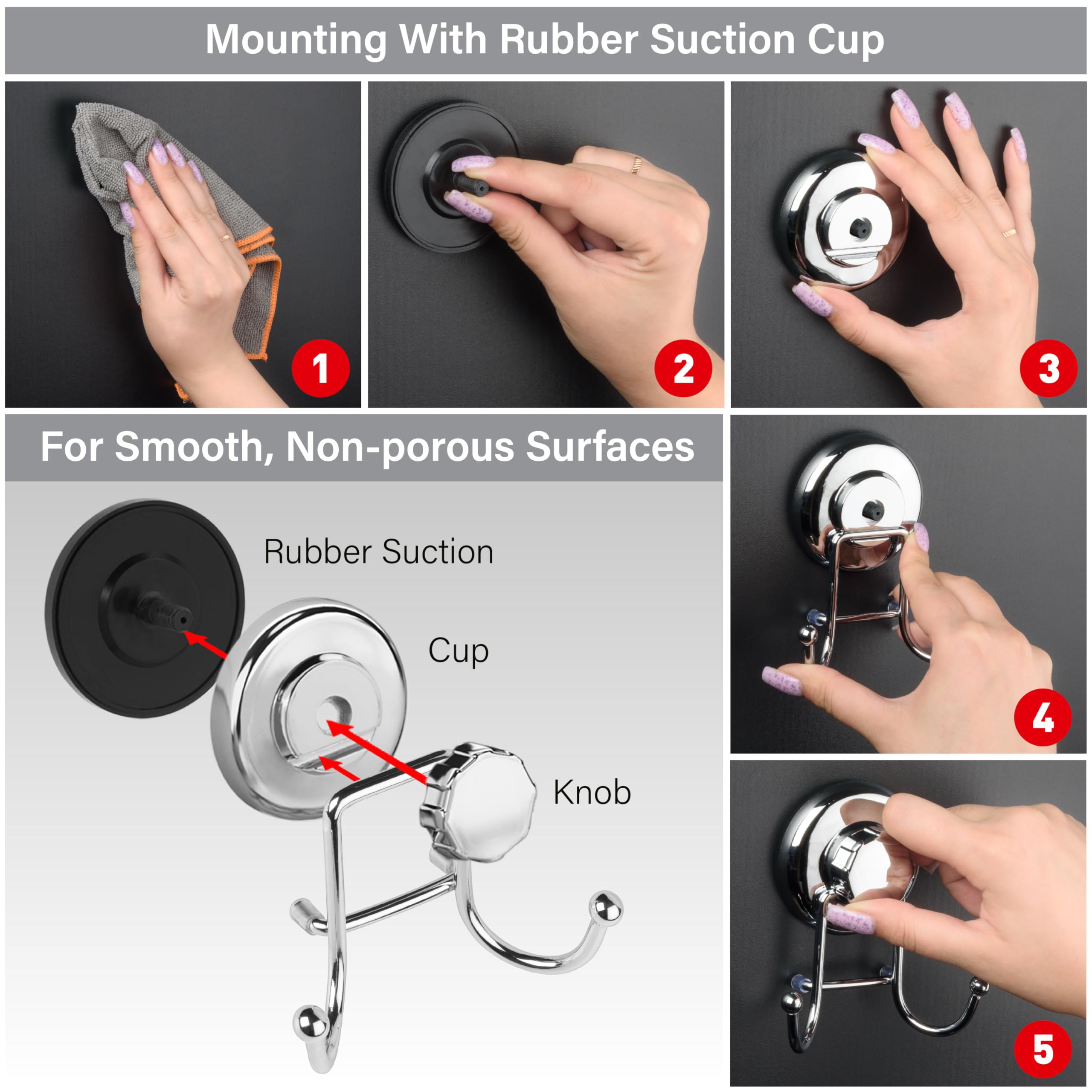 HASKO adhesive discs 3M included for secure mounting
