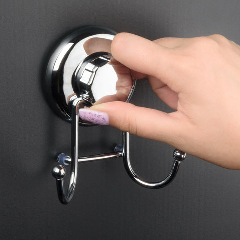 HASKO suction hook bathrobe hanger keeps robe within reach