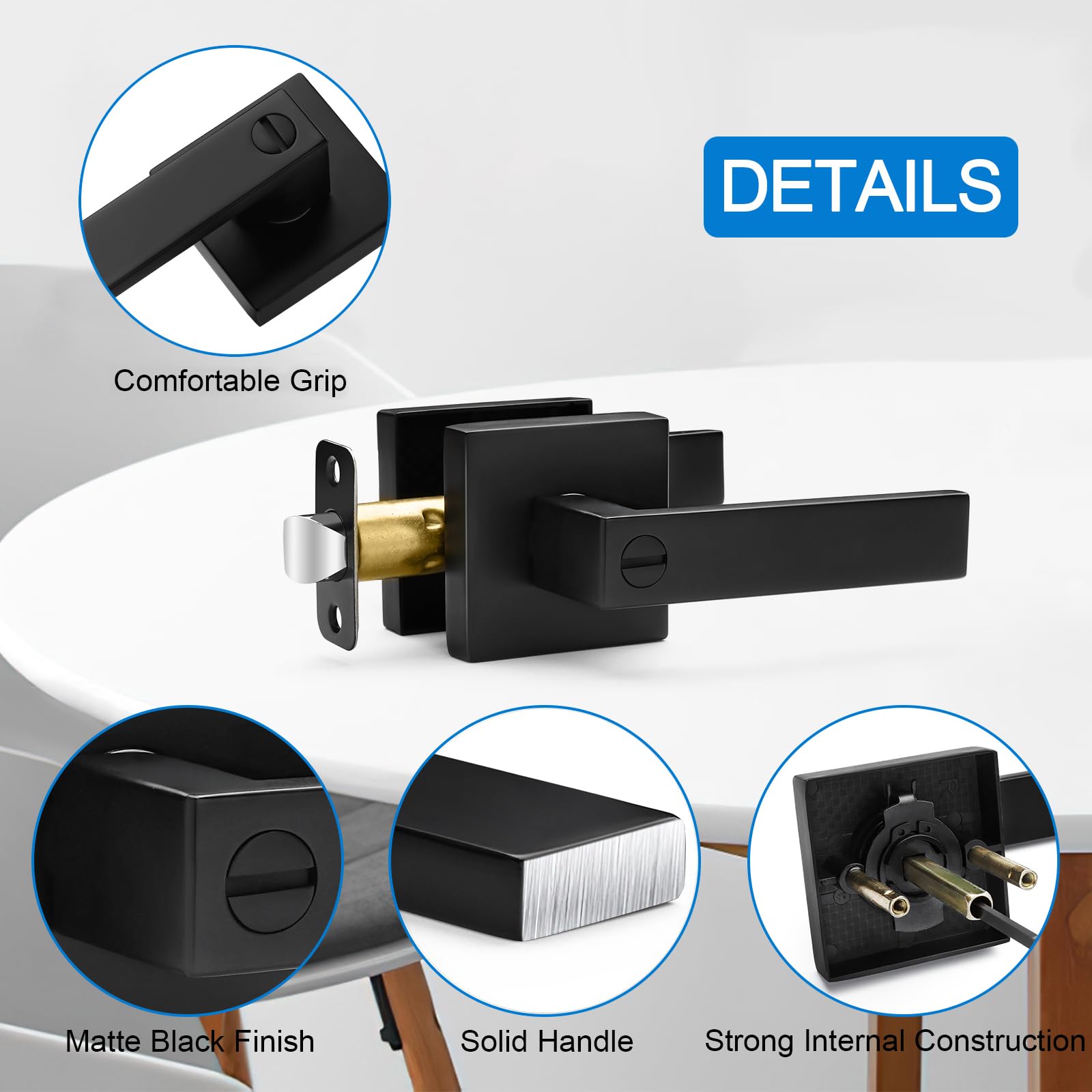 Hasmikit reversible lever designed for both left- and right-handed doors.