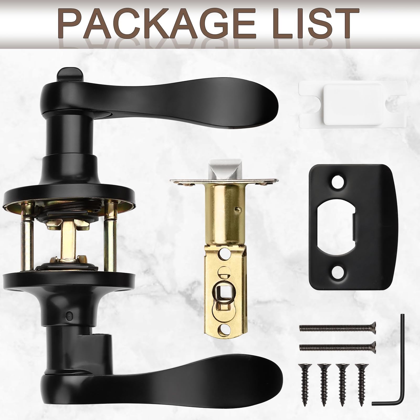 Hasmikit modern matte black door lever complements various interiors