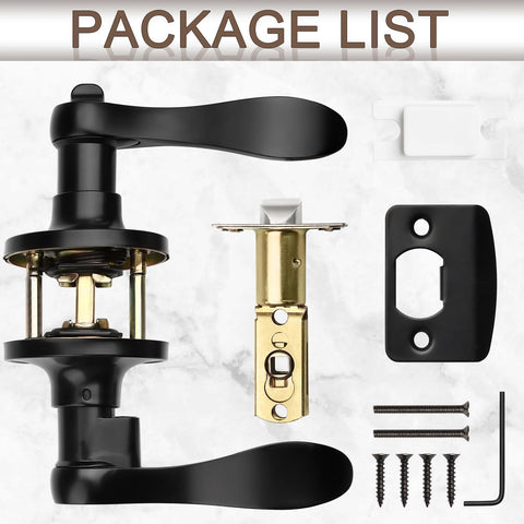 Hasmikit modern matte black door lever complements various interiors