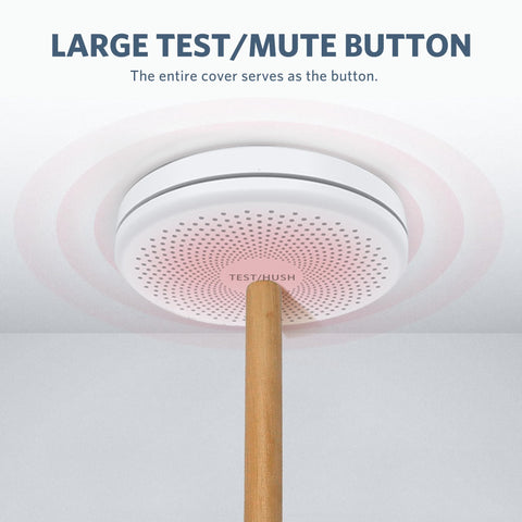 HATHEPHS Smoke & CO Detector wall-mount view shows simple installation.