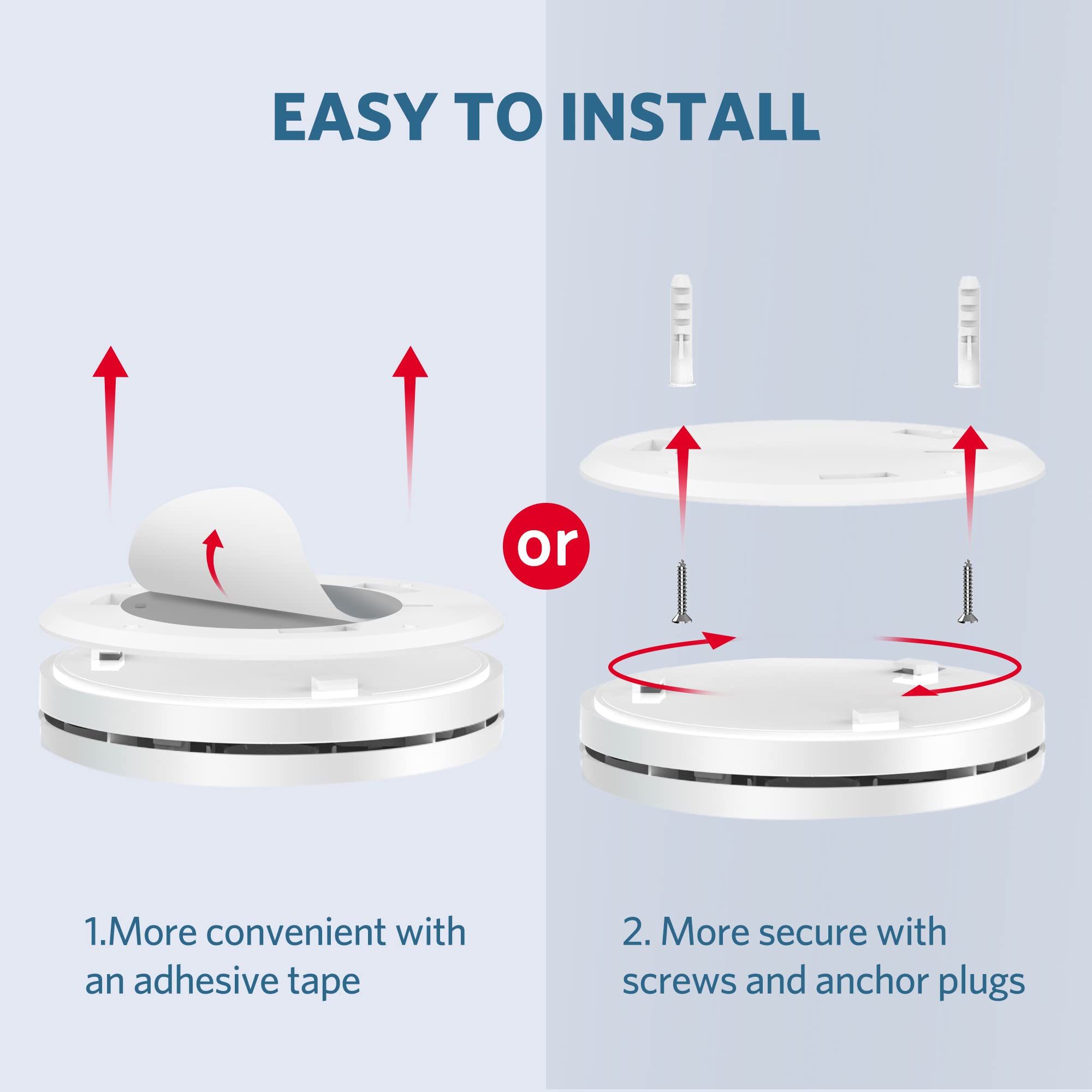 HATHEPHS Ultra-thin design fits discreetly on walls or ceilings