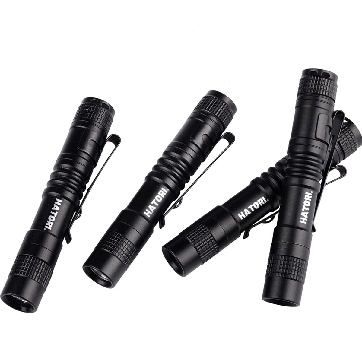 HATORI LED Mini Flashlight front view shows compact pocket-friendly design for everyday carry.