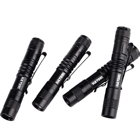 HATORI LED Mini Flashlight front view shows compact pocket-friendly design for everyday carry.