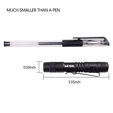 HATORI LED Mini Flashlight in hand demonstrates portable light for outdoor adventures.