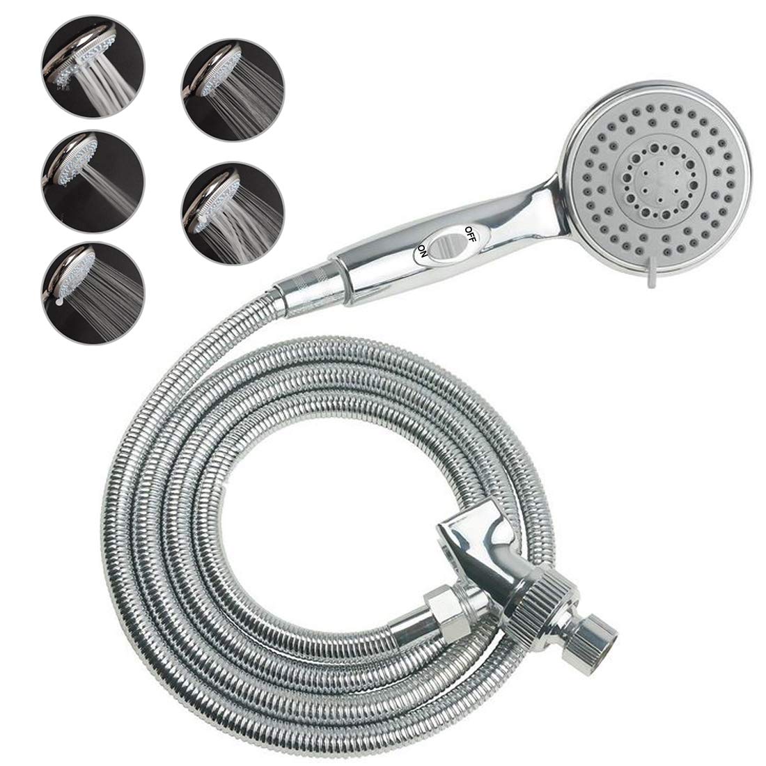 HauSun handheld shower head with universal fit for any standard shower arm.