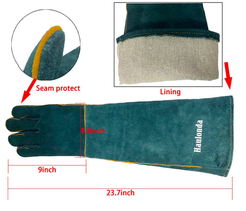 Haulonda cowhide gloves with cotton lining offer comfort and warmth.