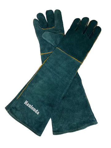 Haulonda vet grooming gloves help protect during examination and grooming.