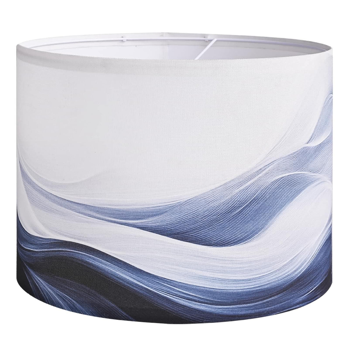 Haultop blue waves lampshade fabric enhances table lamps with coastal calm.