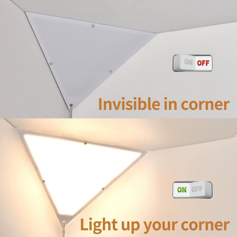 Haultop corner light acrylic panel softens brightness for comfortable viewing.