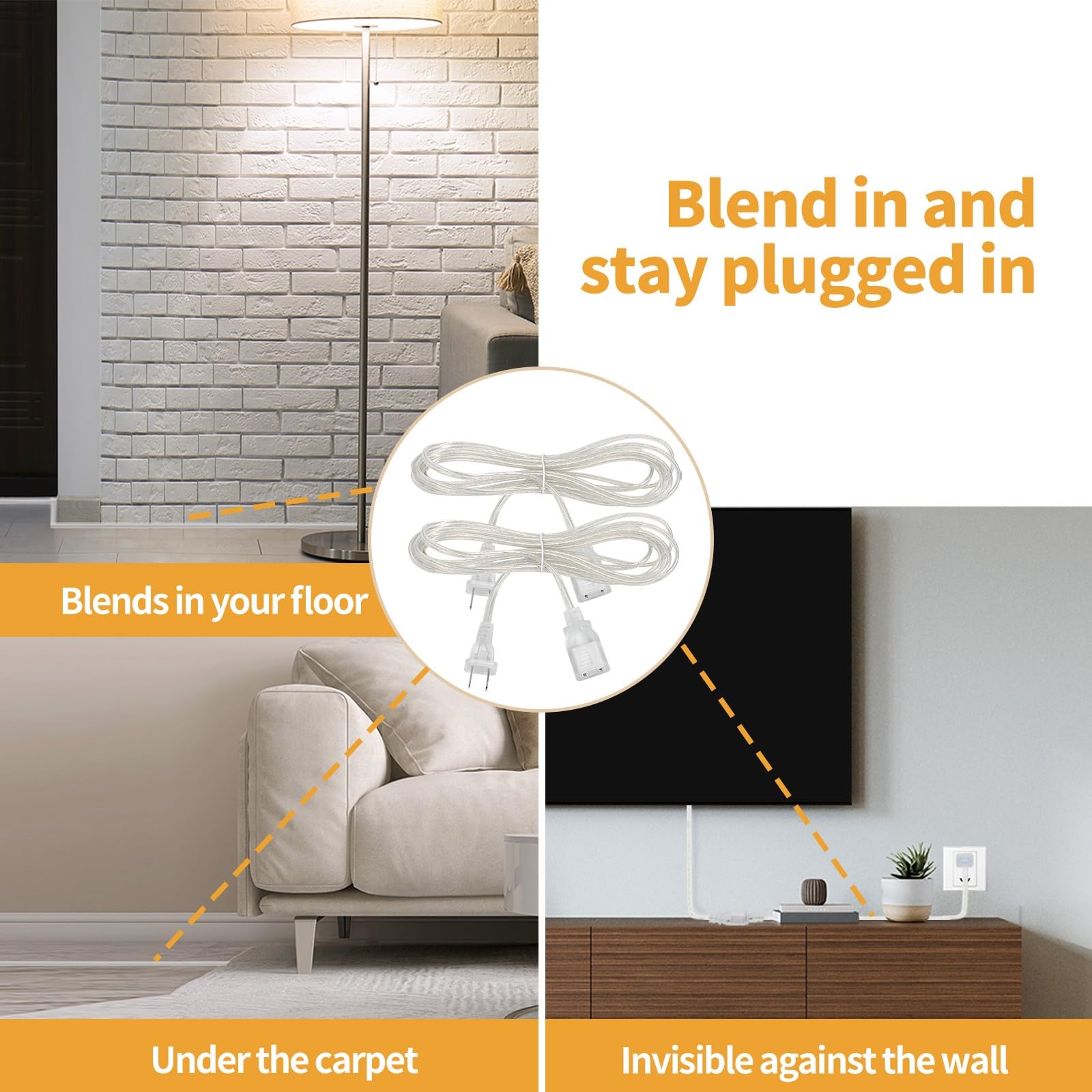 Haultop plug-and-play indoor cord simplifies extending lamps and fixtures.