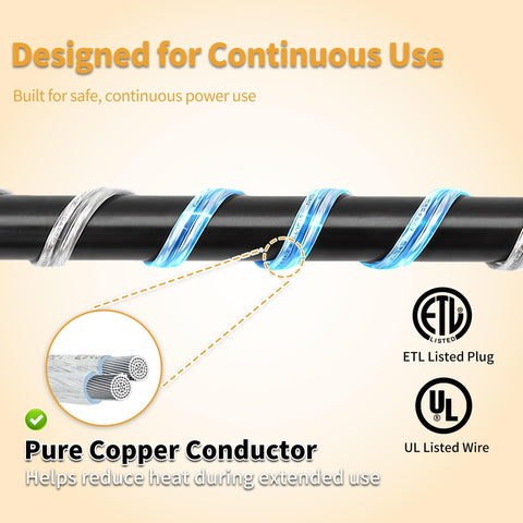 Haultop UL-certified extension cord 2-pack offers safe reach for lamps.