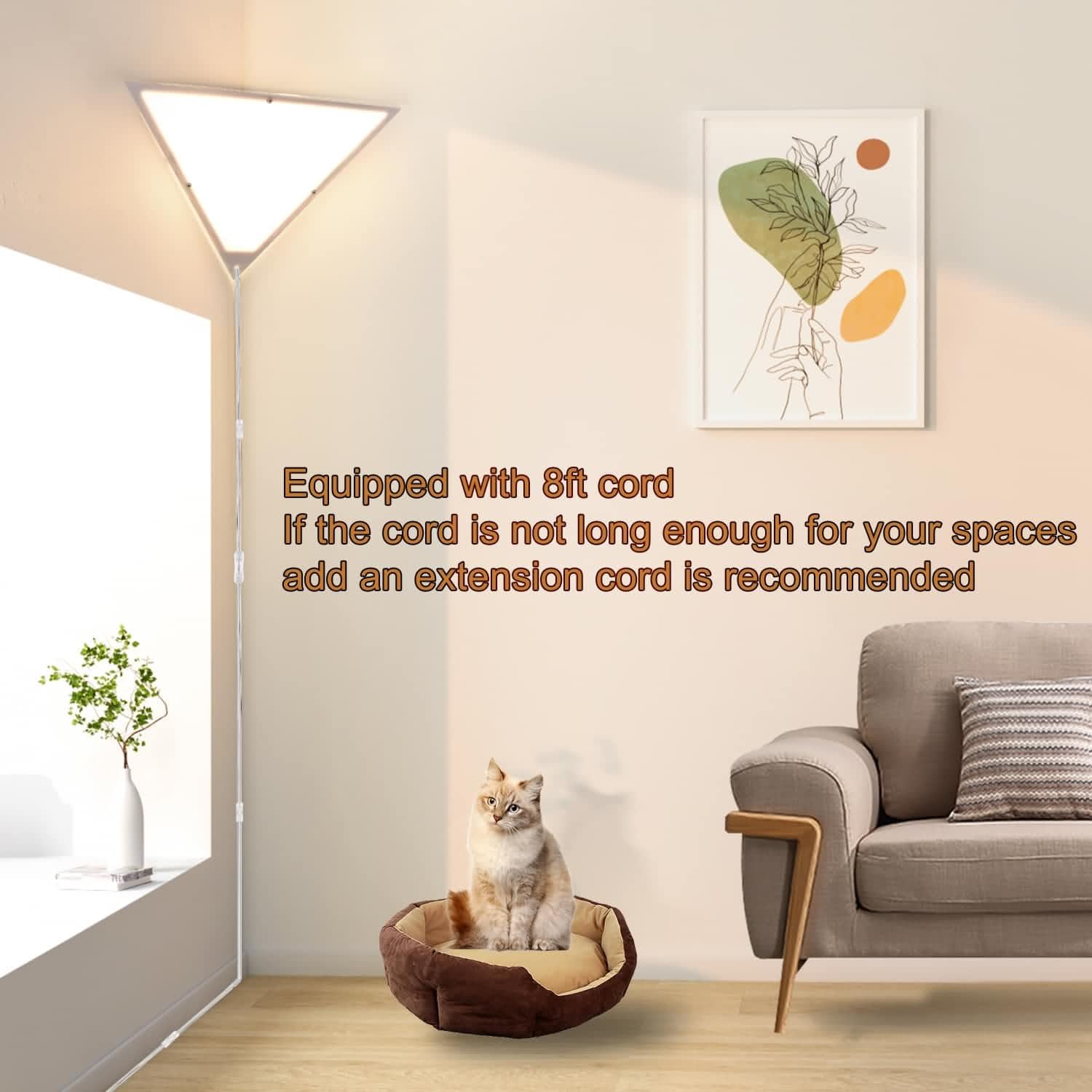 Haultop warm ambient glow enhances cozy living room evenings.