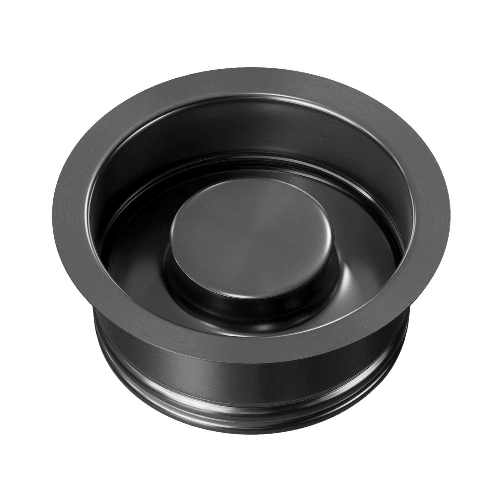 HausinLuck gunmetal disposal flange with brushed finish fits 3-1/2 inch drains.