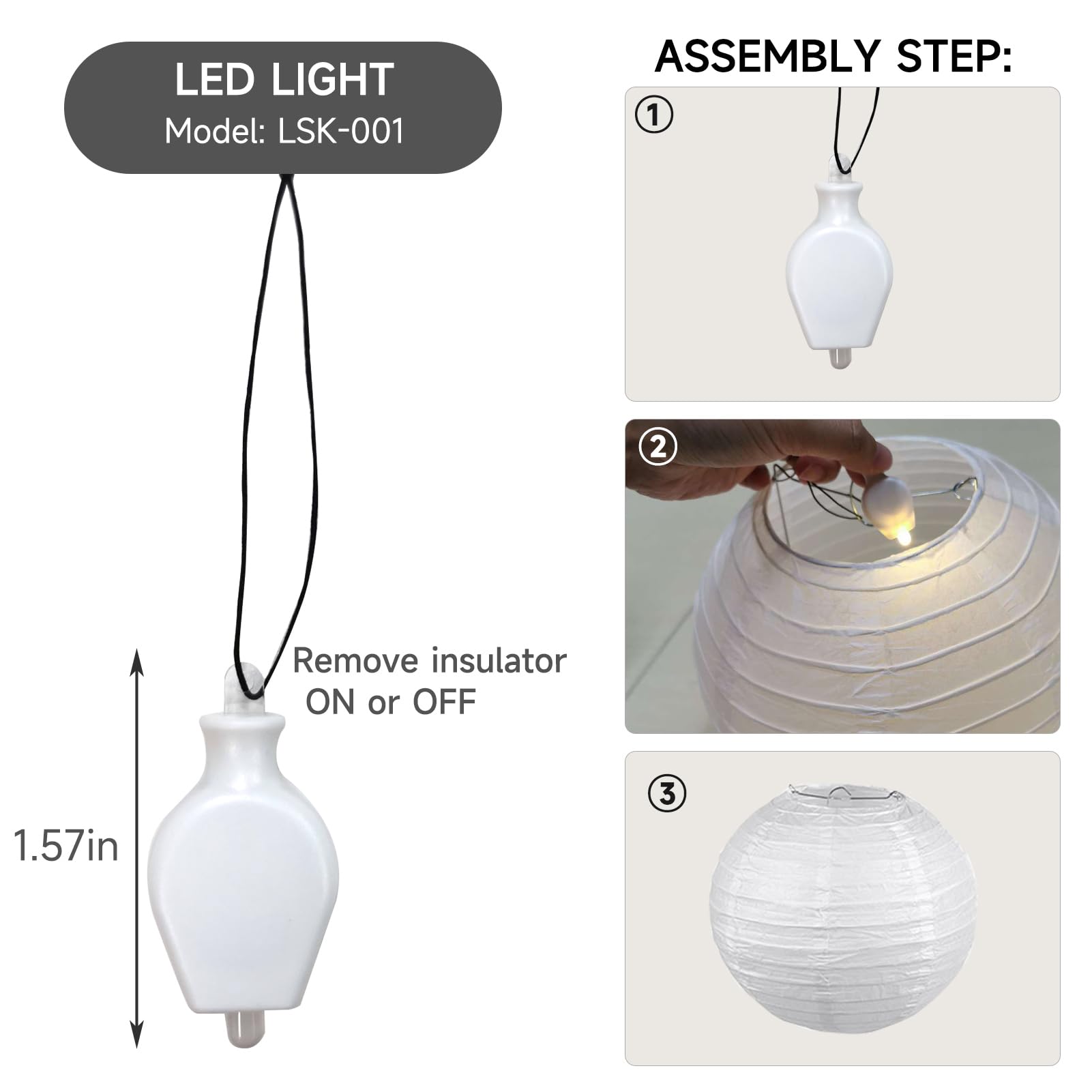 HAUSPROFI 10in white lantern adds elegant glow to events