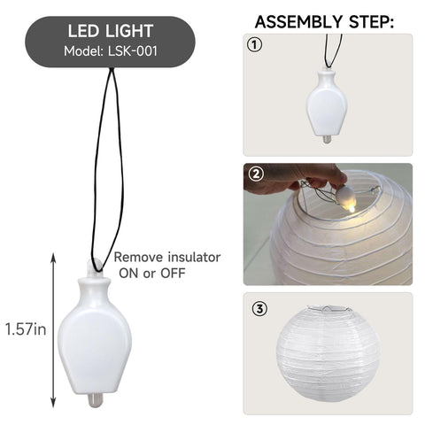 HAUSPROFI 10in white lantern adds elegant glow to events