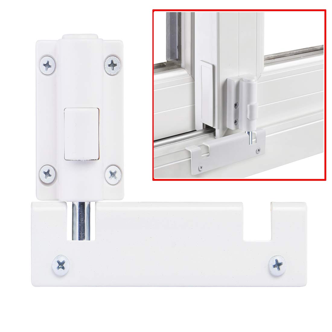 HauSun patio door foot lock on the top rail enhances child safety and security.