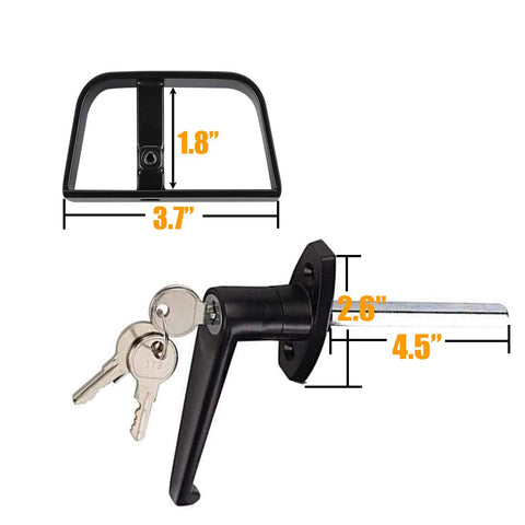 HauSun shed lock kit inside D-handle for reliable latch operation