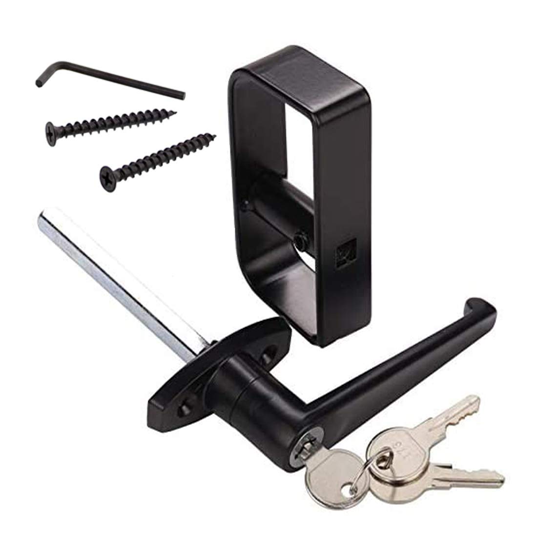 HauSun shed lock kit outside L-handle for secure outdoor doors