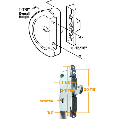 HauSun exterior pull with key cylinder for improved outside security and simple locking