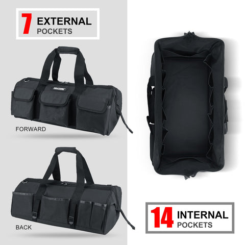 HAUTMEC close-up shows 1680D pocket fabric for durability.