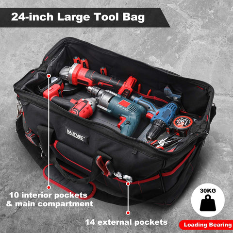 HAUTMEC 18in bag with mid compartments separates tools for faster finding