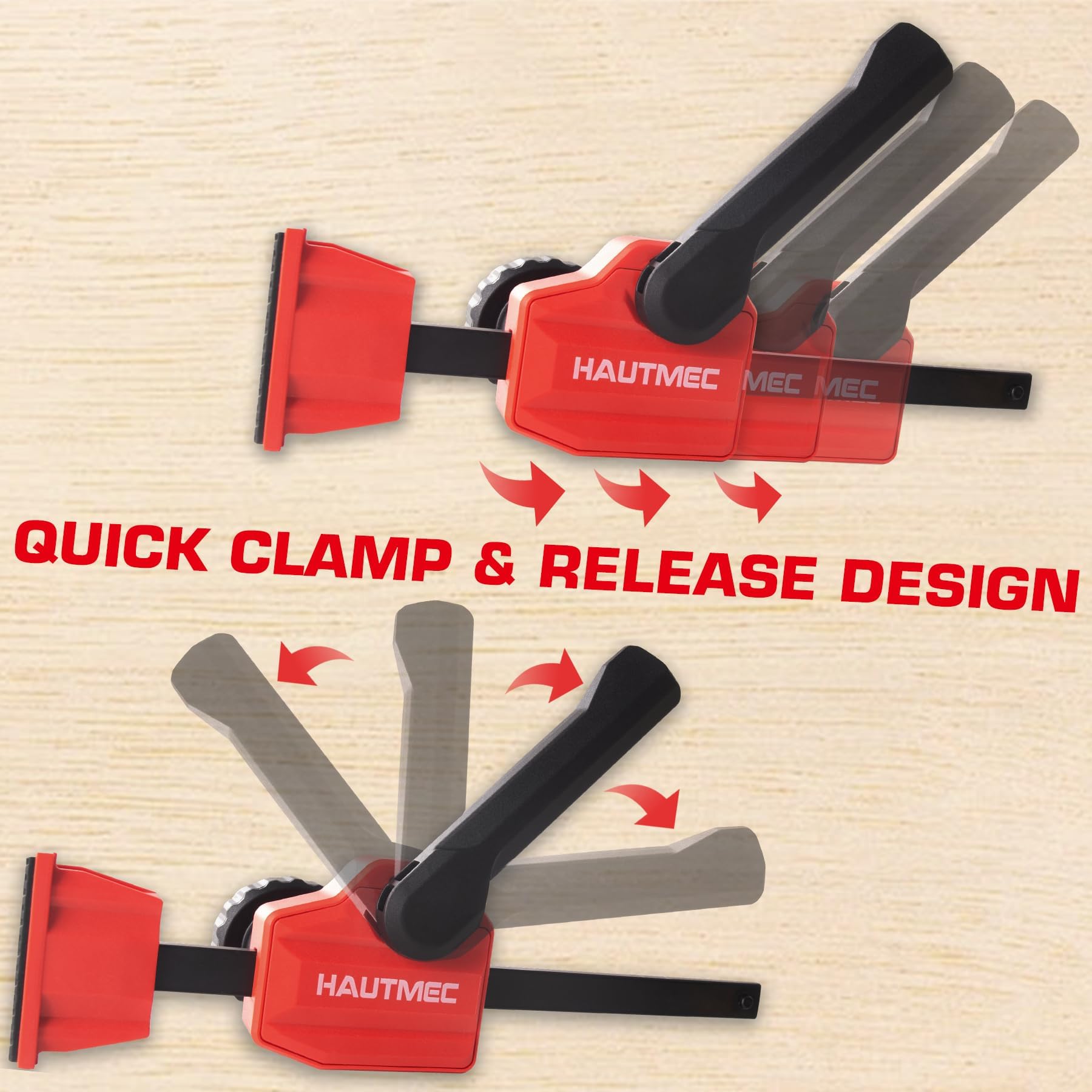 HAUTMEC alloy-steel rod construction close-up highlights durability.