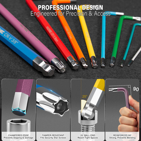 HAUTMEC color-coded rack helps fast size selection and organization.