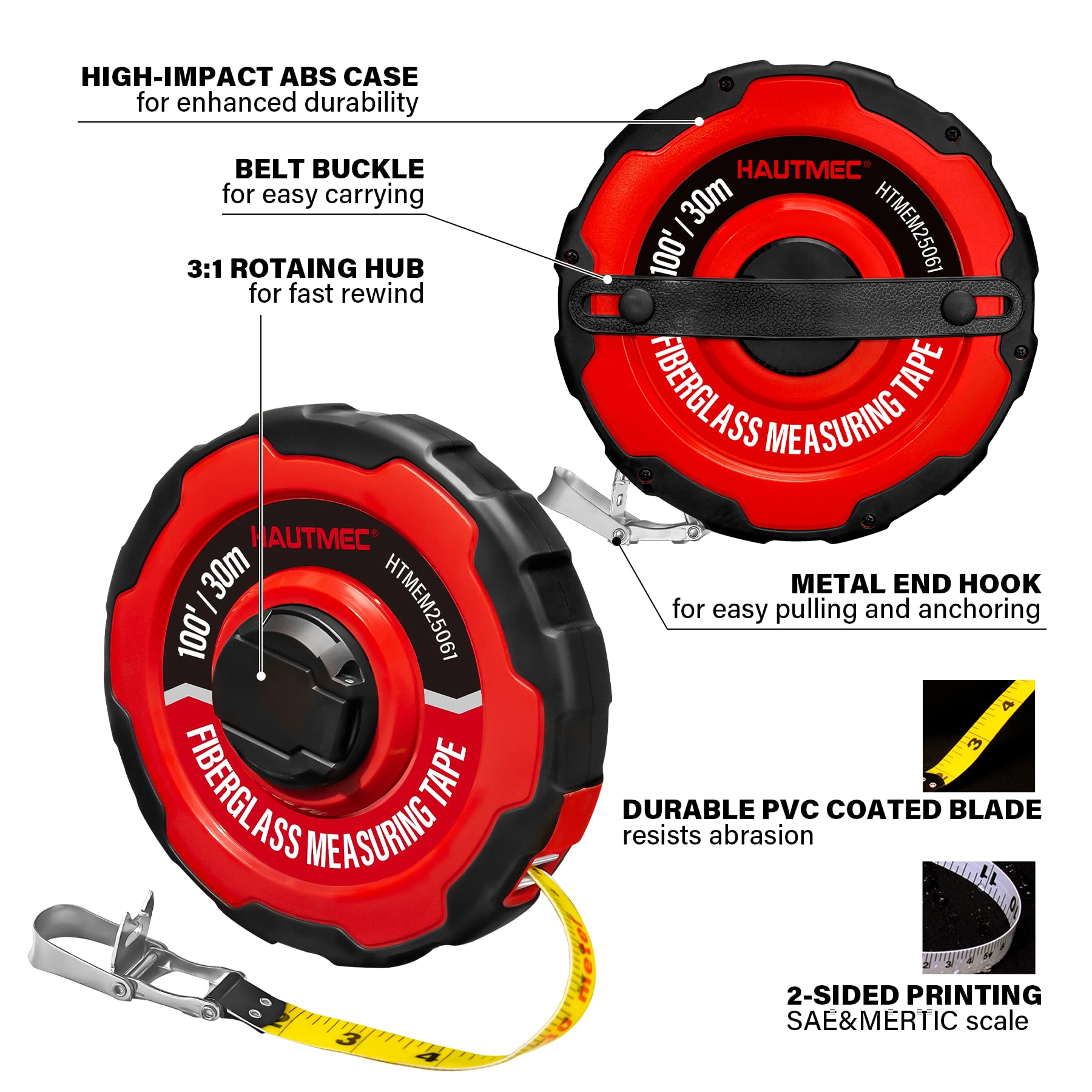 HAUTMEC fiberglass-coated tape resists water and rust for tough sites